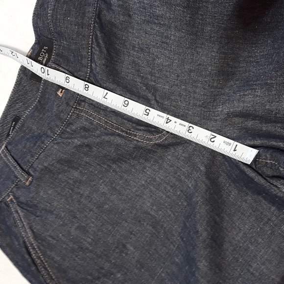 Talbots Sz 10 Black Signature Flare Wide Leg Linen Blend Chambray Pockets Pants - Picture 9 of 11